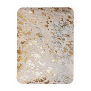 Imán Metálico de impresión de Piel de vaca de oro
