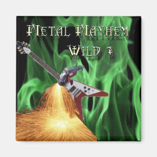 Imán metalizado de la demostración de la