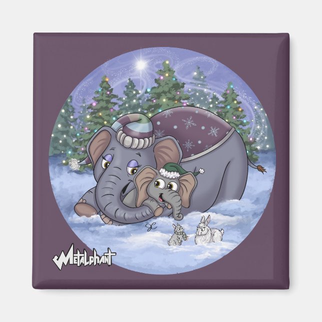 Imán Metalphant Wilbur & Mom Magnet (Frente)