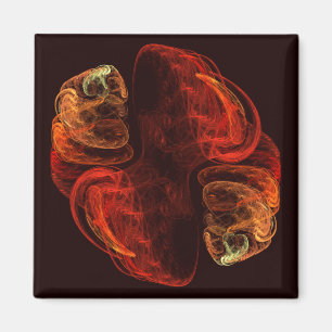 Imán Metamorphosis Resumen Art Square Magnet