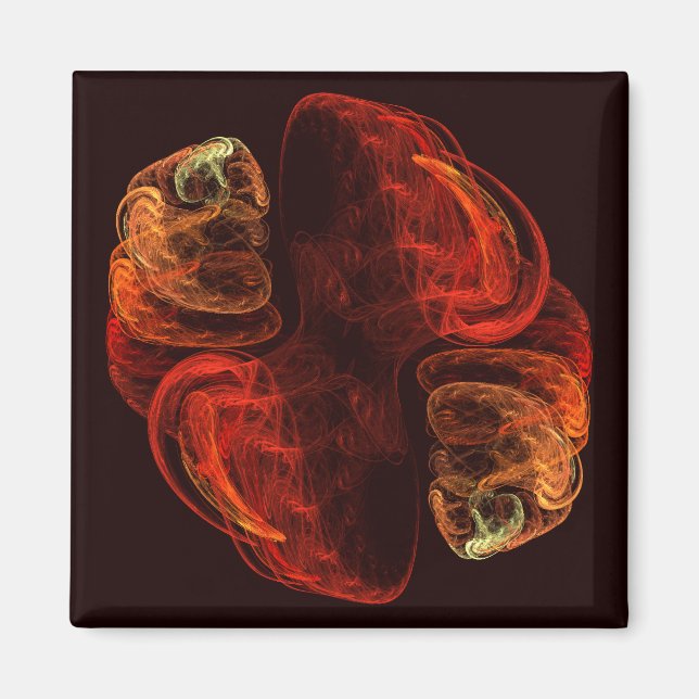 Imán Metamorphosis Resumen Art Square Magnet (Frente)