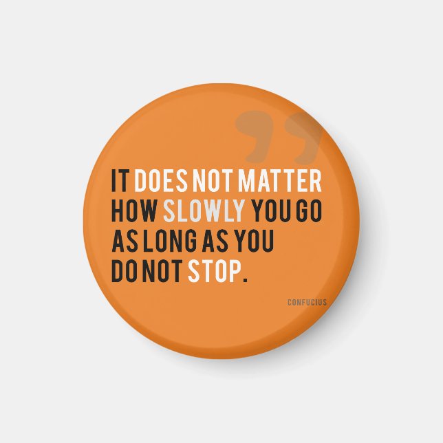 Imán metas de sueños de citas motivacionales confuciana (Frente)