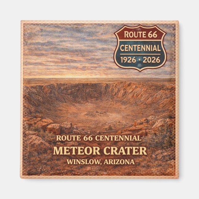 Imán Meteor Crater Winslow Arizona Centenario (Frente)