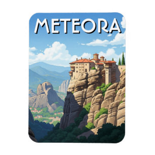Imán Meteora Grecia Viaje Paisaje vintage