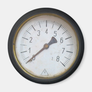 Imán Meter de presión redondeada de antigüedades Meter