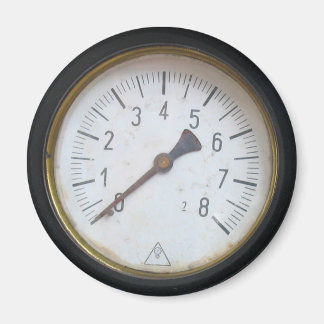 Imán Meter de presión redondeada de antigüedades Meter 