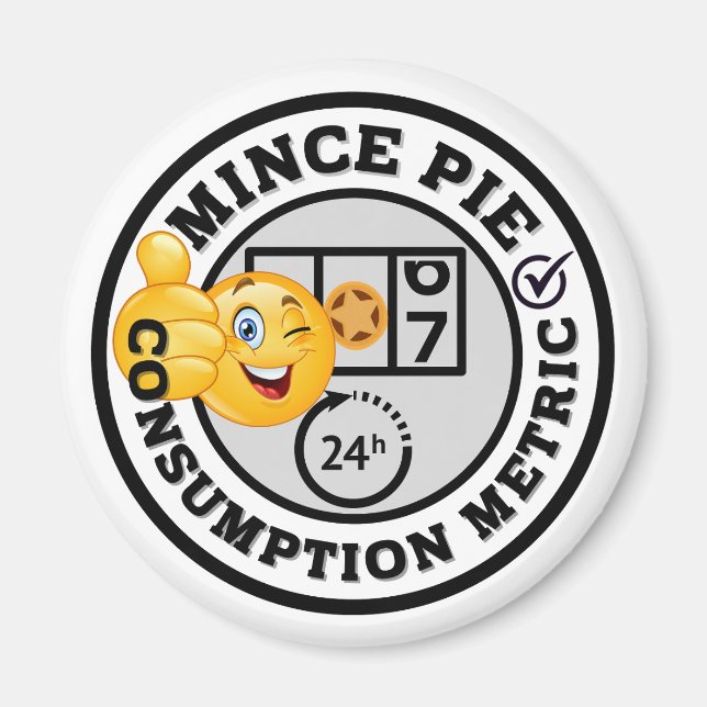 Imán Métrica De Consumo De Pie De Mince Divertido (Frente)