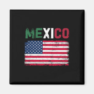 Imán México Bandera Estadounidense Patriota Bandera Mex