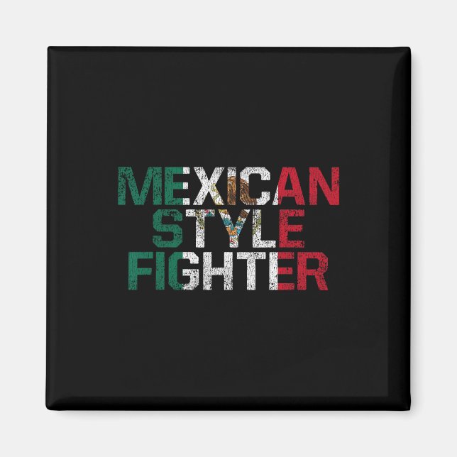 Imán México Boxeo Combatiente al Estilo Mexicano (Frente)