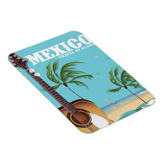 Imán México - cartel de viaje en avión