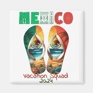 Imán México Flip Flop Vacation Tropical Getaway Design