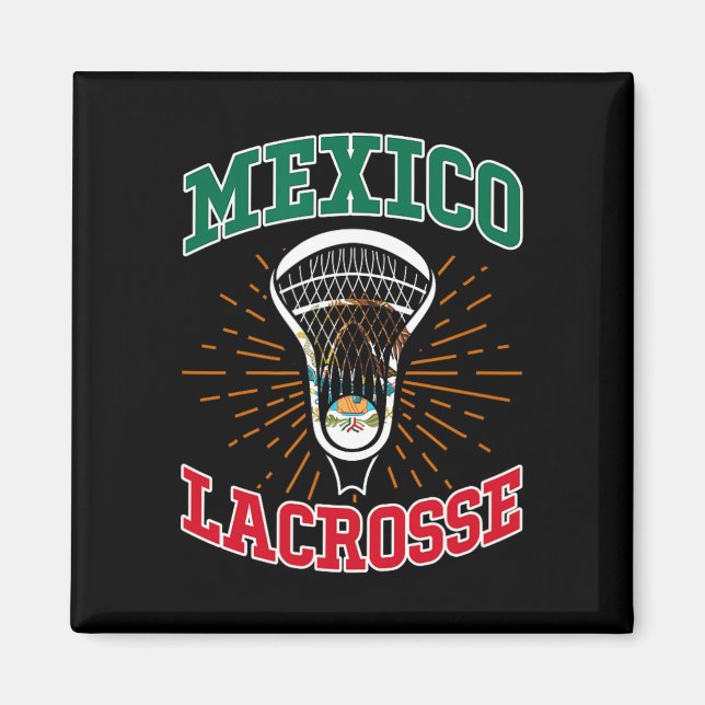 Imán México Lacrosse Mexican Lax Player Lacrosse Team (Frente)