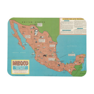 Imán México - Mapa de Muro Centrado en Titulares