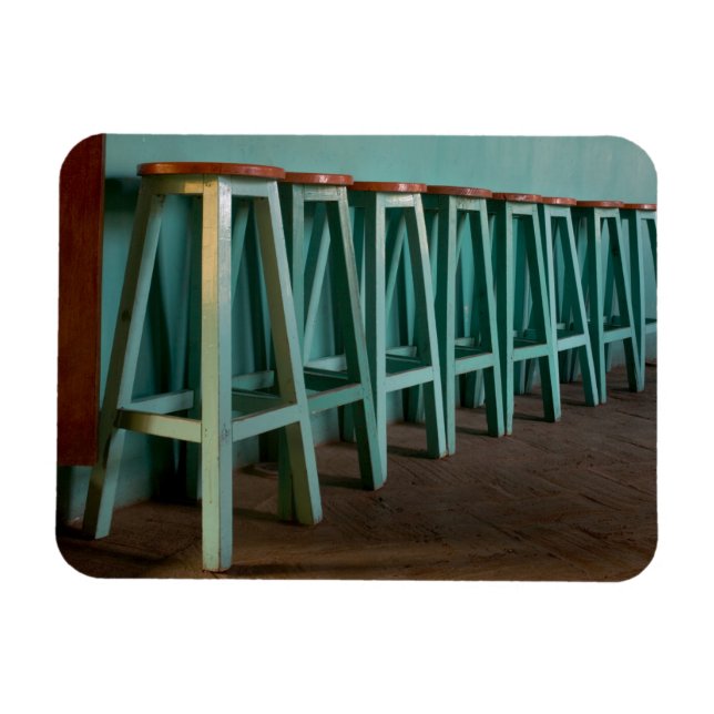 Imán México, Oaxaca, Green Bar Stools pared (Horizontal)
