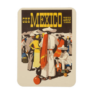 Imán México Vintage Travel Magnet