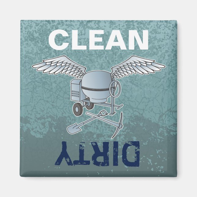 Imán Mezcla de hormigón azul-gris (Frente)