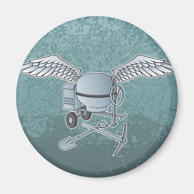 Imán Mezcla de hormigón azul-gris (Frente)