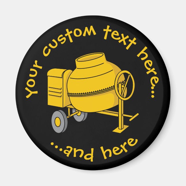 Imán Mezclador de concreto (Frente)