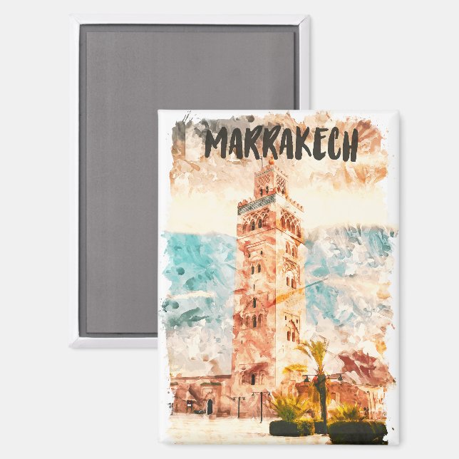 Imán Mezquita de Marrakech Marruecos Koutoubia (Anverso/Reverso)