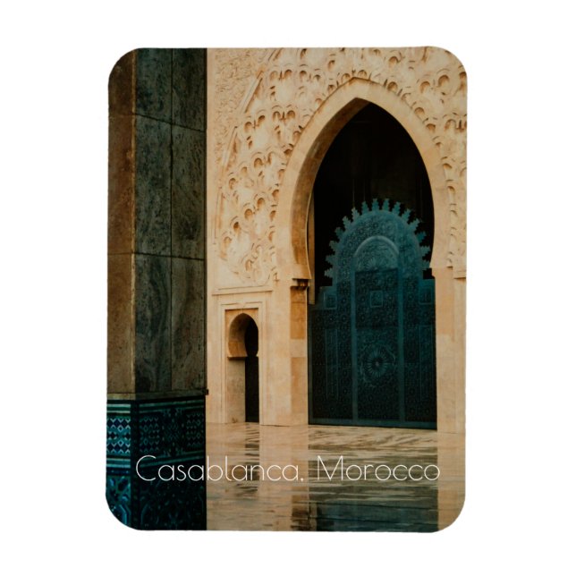 Imán Mezquita después de la lluvia, Casablanca, Marruec (Vertical)
