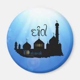 Imán Mezquita Eid Mubarak con tipografía