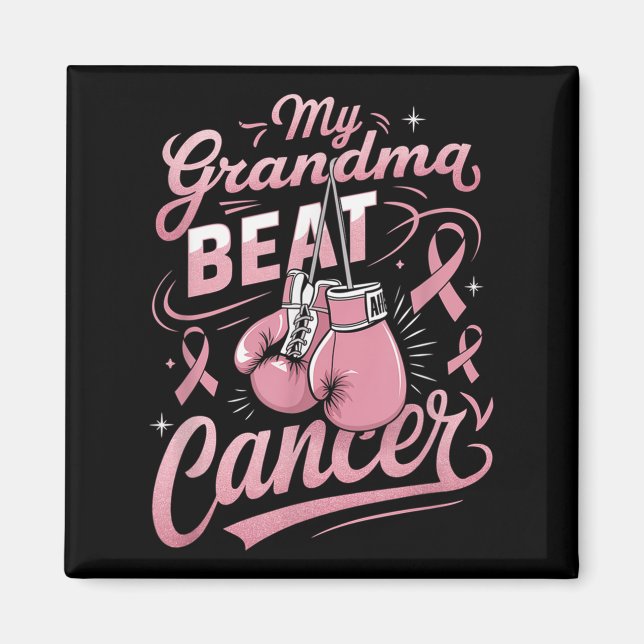 Imán Mi abuela apoya el cáncer de mama Consciente (Frente)
