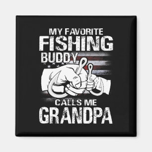 Imán Mi amigo pescador favorito me llama abuelo