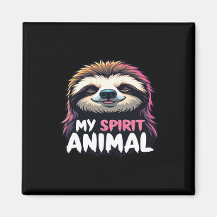 Imán Mi animal espiritual - Diseño holgazán relajado