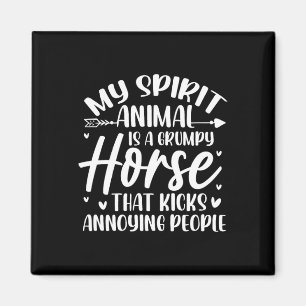 Imán Mi Animal Espiritual Es Un Horario Gruñón Ecuestre