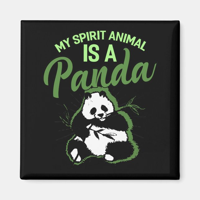 Imán Mi Animal Espiritual Es Un Panda (Frente)