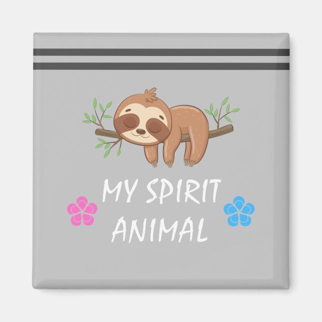 Imán Mi animal espiritual | Espuma para dormir (Frente)