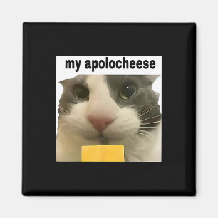 Imán Mi Apolocheese Meme Divertido de Gato Brainrot Hum