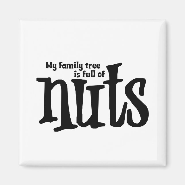 Imán mi árbol familiar lleno de nueces (Frente)