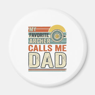 Imán Mi arquero favorito me llama papá diseño vintage_1