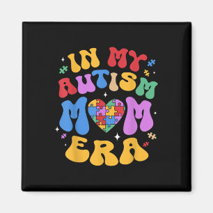 Imán Mi autismo mamá Autismo Conciencia Groovy Retro Vi