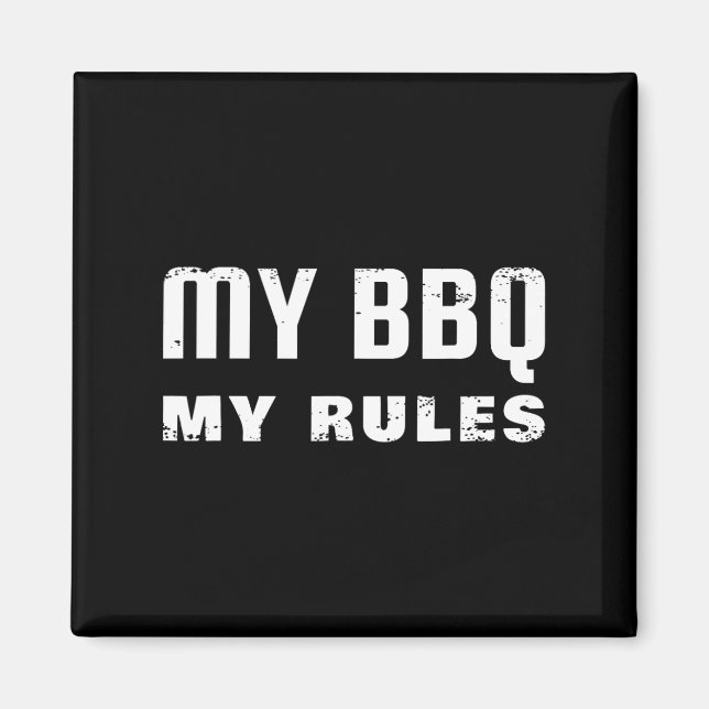 Imán Mi Bbq Mis Reglas (Frente)