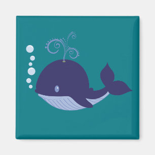 Imán Mi bebé ballena azul