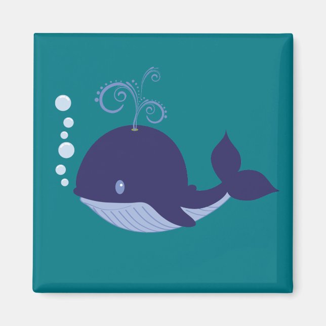 Imán Mi bebé ballena azul (Frente)
