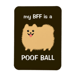 Imán mi BFF es una BOLA DE POBLACIÓN - Perro bumerano g