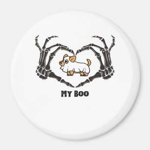 Imán Mi Boo Chihuahua Costume Con Las Manos Del Corazón