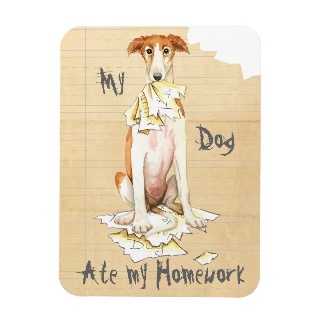 Imán Mi Borzoi se comió mi hogar (Vertical)
