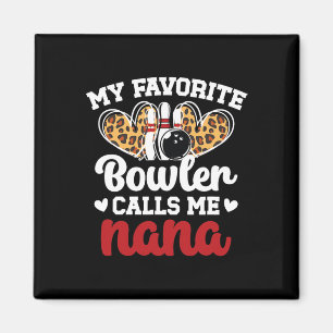 Imán Mi Bowler Favorito Me Llama Nana Bowling Nana De U