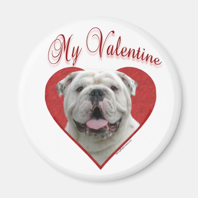 Imán Mi Bulldog Valentine (Frente)