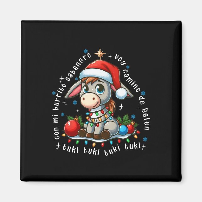Imán Mi Burrito Sabynero Navidades mexicanos Donkey Spa (Frente)