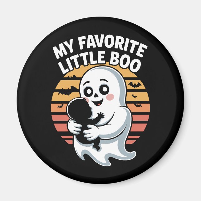 Imán Mi camiseta favorita para mi pequeño boo de Hallow (Frente)