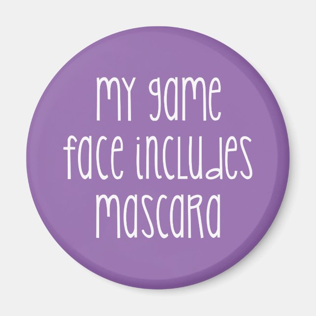 Imán Mi cara de juego incluye rímel (Frente)