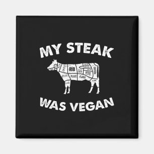 Imán Mi Carne Era Vegan - Comida Graciosa De Carne Love