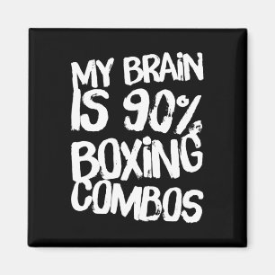 Imán Mi Cerebro Es El 90% Boxer De Boxeo Combos De Boxe