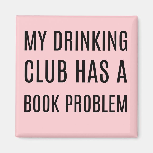 Imán Mi club de bebidas tiene un problema de libro (Frente)