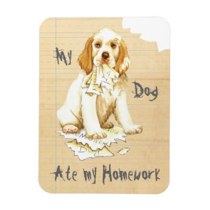Imán Mi Clumber Spaniel comió mi hogar
